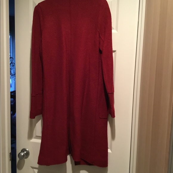 Dex red boiled wool coat, size xs - Picture 4 of 5